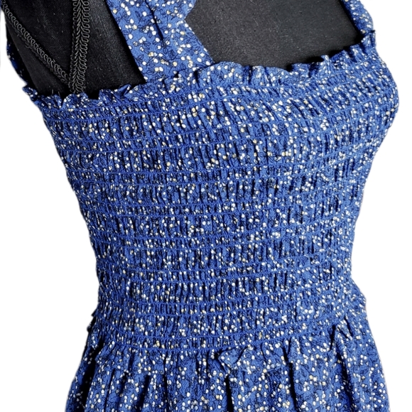 NWT MAX STUDIO Long Blue Maxi Sun Dress, Beachwear, Sz Small - Picture 5 of 16